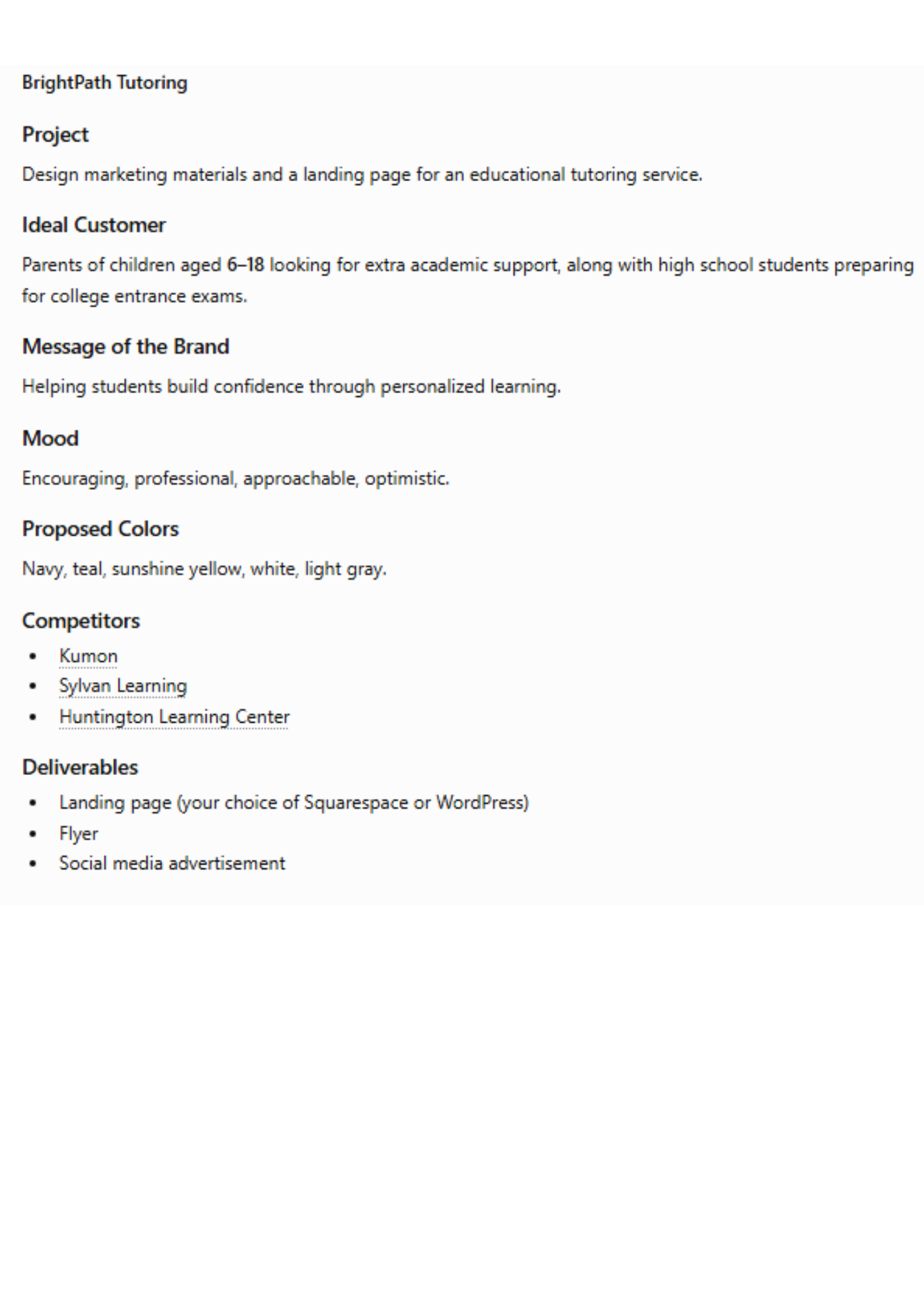 page 3 of BrightPath Tutoring